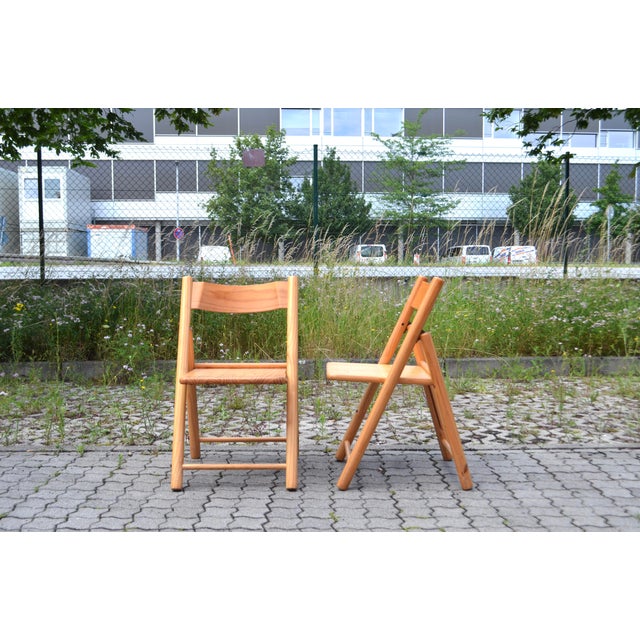 Wood Vintage Danish Pine Folding Chair in the style of Rainer Daumiller, 1970s For Sale - Image 7 of 18