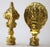 Pair Lamp Finials Lion Heads Made of Solid Polished Brass Color Gold Hardware Swivel Brass Fits standard lamp harp thread...