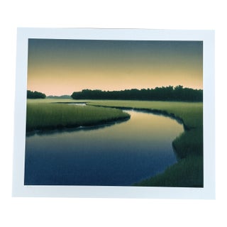 Jacob Cooley, Untitled Landscape, Wetlands, River Painting, Reproduction Print For Sale