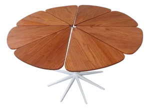 1970s Early Richard Schultz Redwood Petal Dining Table Need to Realign Petals