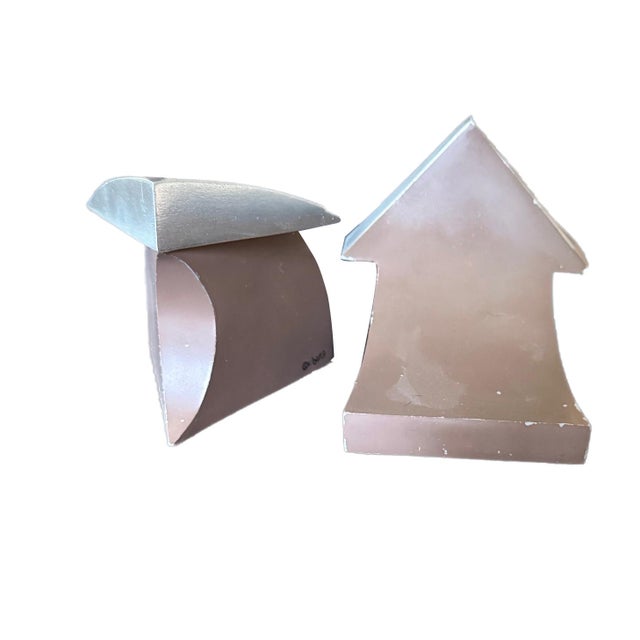 Curtis Jere 1970s Curtis Jere Metal Arrow Bookends- a Pair For Sale - Image 4 of 6