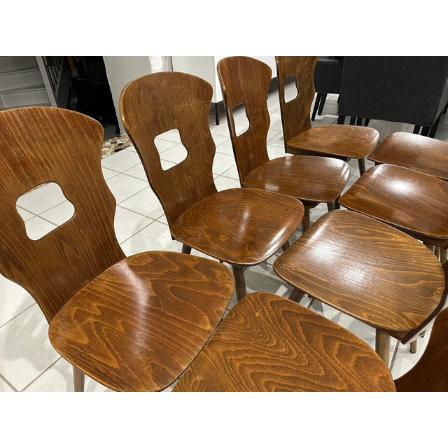 Vintage Bistro Dining Chairs from Baumann, 1970s, Set of 8 For Sale - Image 3 of 18