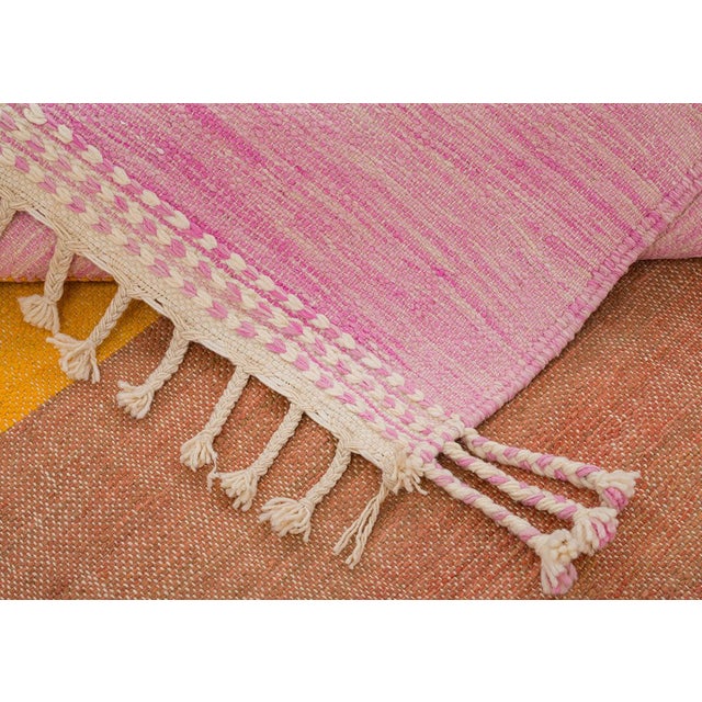 Moroccan Flatweave Wool Rug by Azele Studio For Sale - Image 6 of 9