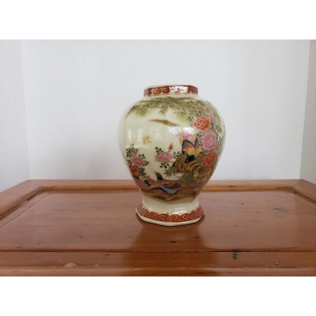 Japanese Vintage Vase AD1800~ 江戸後期_花器_貫入 Big Vintage Signed Ando Jubei Japanese Silver Wire Cloisonne