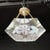 Art Deco Hexagonal Frosted & Pressed Glass Pendant W/ Floral Details Signed BHV For Sale - Image 13 of 18
