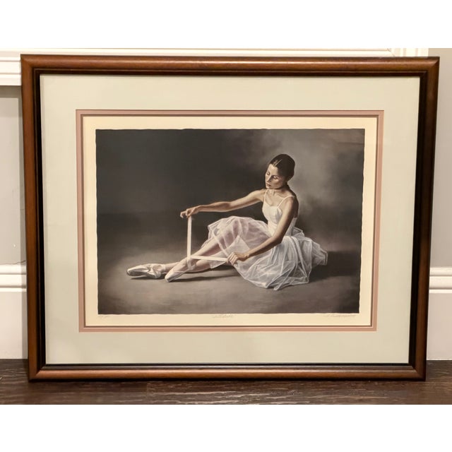 Pink Late 20th Century Louis Russomanno "Interlude" Signed Limited Edition Lithograph, 133/300, Framed With Original Coa For Sale - Image 8 of 10