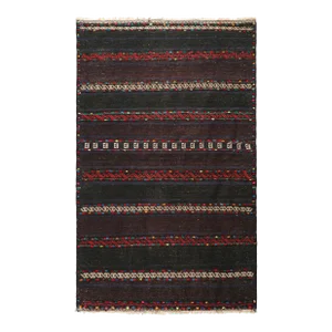 Vintage Afghan Kilim With Stripes and Geometric Patterns, From Rug & Kilim