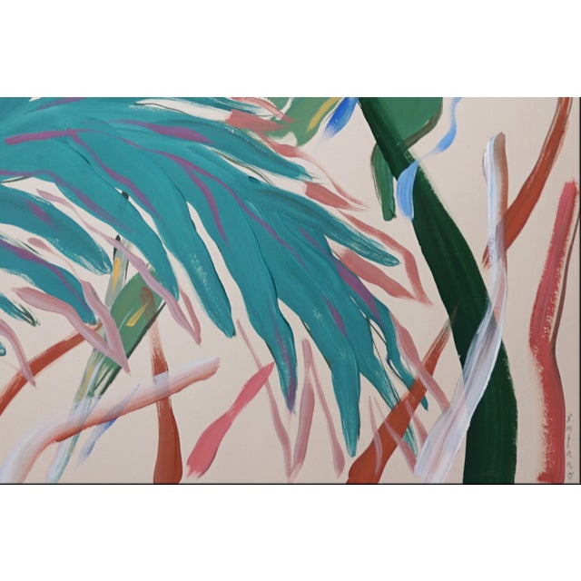 2026, Birds of Paradise, Illustration Style Painting Diptych For Sale In Miami - Image 6 of 10