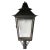 With a black, painted finish, this impressive antique tole lantern was hand crafted in traditional, lantern form; the...