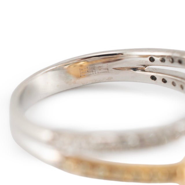 Gold Effy Canare 18k Two Tone Gold White & Yellow Gold 0.75ctw Diamond Cocktail Ring For Sale - Image 8 of 9