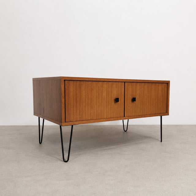 Tan Vintage Belgian Teak Sideboard from MDK, 1960s For Sale - Image 8 of 8