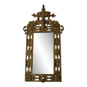 Bradley Hubbard B&h 19th Century Gilt Metal Antique Vanity Wall Mirror Koi Goldfish Detail