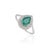 VR Jewels 1.15ct Natural Pear-Cut Emerald Diamond Halo 14k Gold Statement Ring Size 9 For Sale - Image 4 of 17