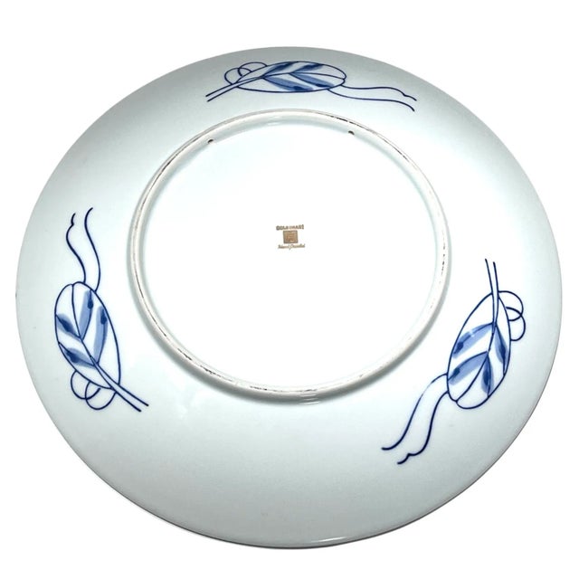Ceramic Vintage Japanese Imari Gold Platter. 12" For Sale - Image 7 of 7