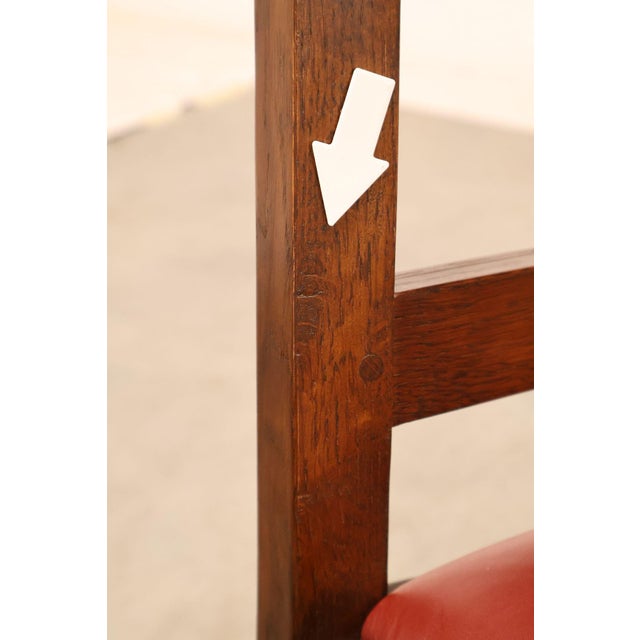 Wood Stickley Mission Collection Set Of Four Oak High Back Spindle Dining Chairs For Sale - Image 7 of 18