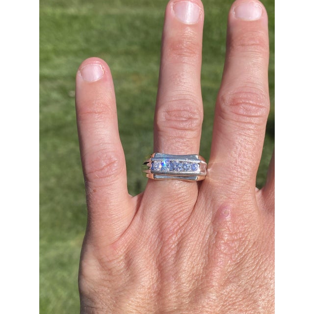 The 103rd Street: Gentleman's Two Tone Diamond Ring For Sale - Image 10 of 11