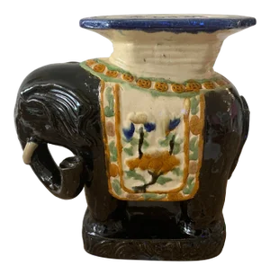 Glazed Chinese Sancai Elephant Garden Stool