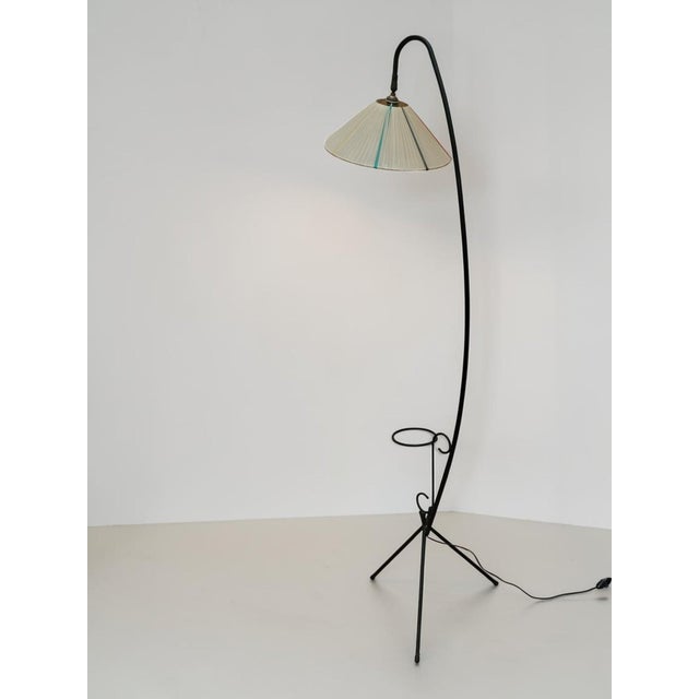 Vintage Tripod Reading Floor Lamp, France, 1950s For Sale - Image 3 of 9