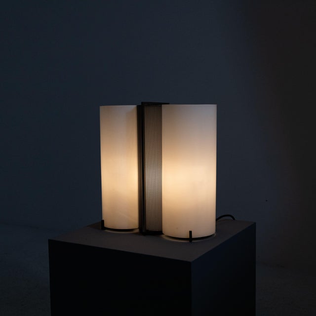 Glass and Metal Table Lamp, 1970s For Sale - Image 10 of 14