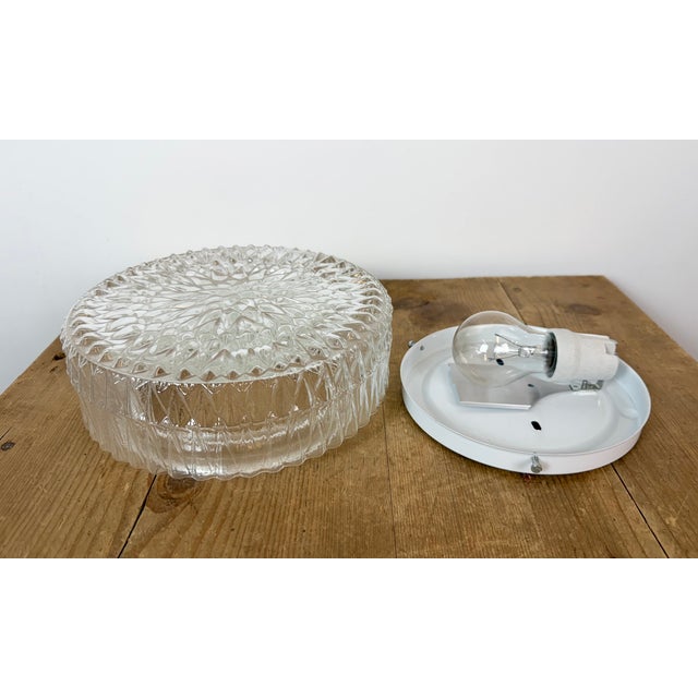 Vintage Glass Wall Light, 1970s For Sale - Image 9 of 17