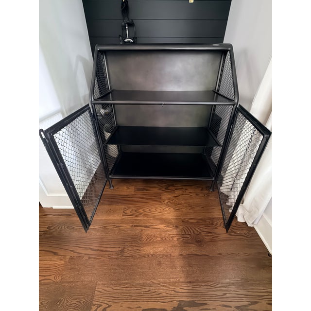 Solid metal and iron cabinet from Restoration Hardware's retired vintage line. Described as a French writing desk, but...