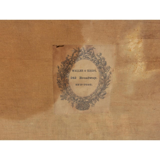 Glass Antique Tapestry Orientalist Scene "Capturing Wild Arabian Horses" Dated 1852 For Sale - Image 7 of 8