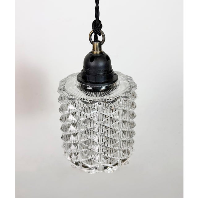 Vintage Cut Glass Ceiling Light, 1970s For Sale - Image 6 of 15