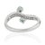 Metal Carat&Her Modernist Natural Emerald & Diamond Toi Et Moi Swirl Ring, Size 8 For Sale - Image 7 of 12