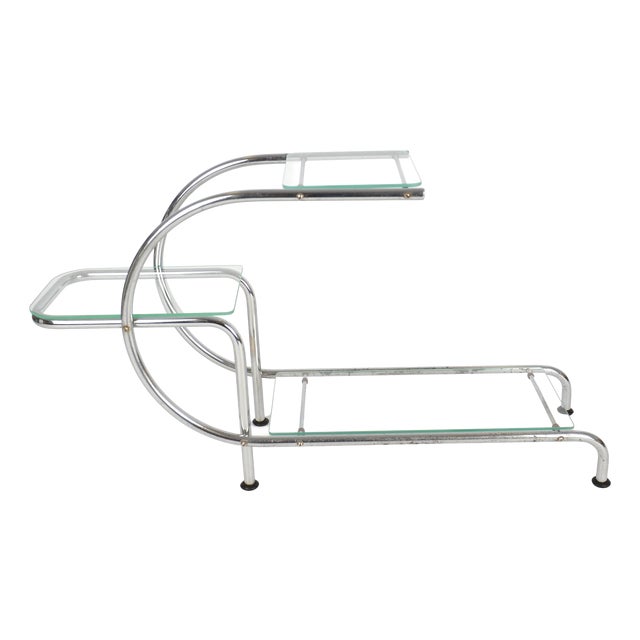 Bauhaus Chrome-Plated Flower Stand by Emile Guyot for Thonet, 1930s For Sale