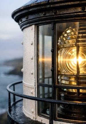 Lighthouse Lens Close-Up, Coastal Photography Print, 24″ × 36″ Reproduction