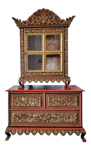 19th Century Indonesian Lamari Palembang Etagere