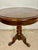 Brown Round Occasional Table with Inlaid Top, 1920s For Sale - Image 8 of 11