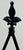 Black Substantial Vintage Wrought Iron Gothic Revival Cathedral Chairs, a Pair For Sale - Image 8 of 15
