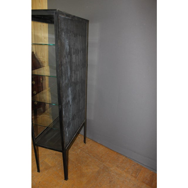 Black Lacquered Iron Display Case, 1920 For Sale - Image 13 of 14