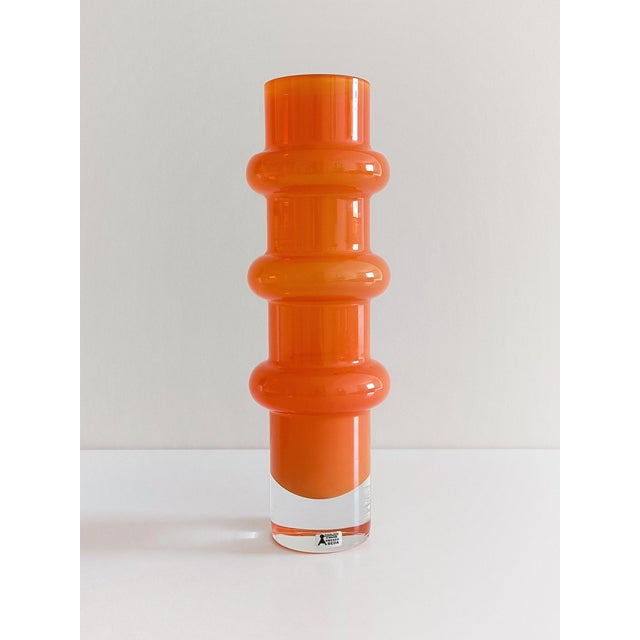 Scandinavian Modern Hooped Glass Vase from Aseda, Sweden, 1960s For Sale - Image 4 of 9