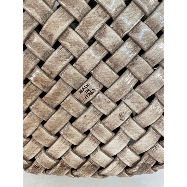 Vintage Italian Ceramic Majolica Artichoke Basket For Sale - Image 12 of 15