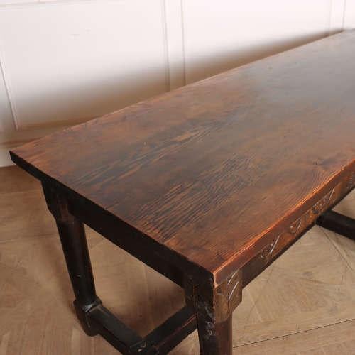 Wood Antique Spanish Monastry Table For Sale - Image 7 of 10