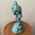 1990s Vintage Art Deco Inspired Ceramic Iridescent Glazed Sculpture" Embracing Couple" Signed Dated For Sale - Image 5 of 12