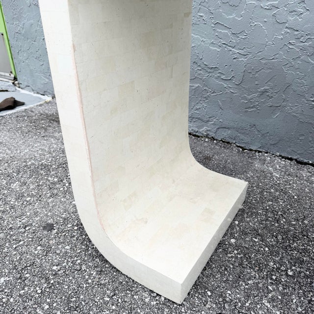Postmodern Tessellated Stone Waterfall Console Table by Maitland Smith For Sale - Image 10 of 11