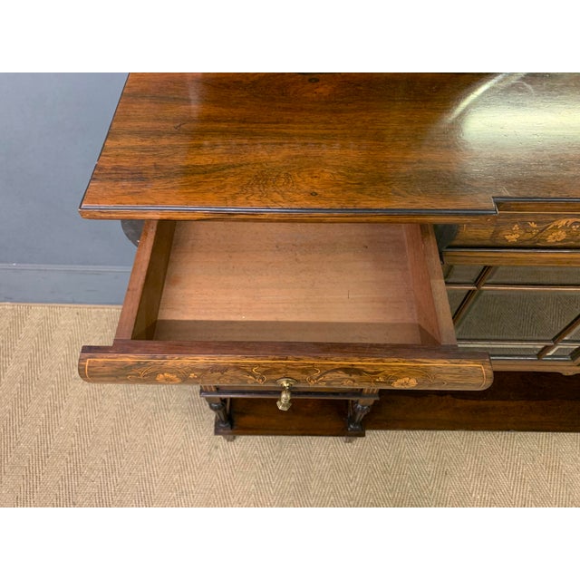 Victorian Inlaid Rosewood Parlour Cabinet, 1885 For Sale - Image 9 of 18