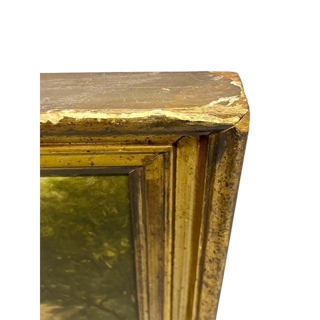 Late 19th Century Antique French 19th-Century Oil on Board Landscape Painting in Giltwood Frame For Sale - Image 5 of 18