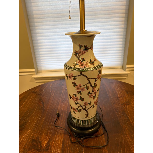 Mid 20th Century Norman Perry Cherry Blossom Porcelain Lamp For Sale - Image 11 of 16