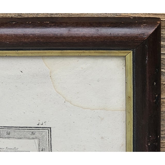 Wood Antique 1825 Brué Map of Mexico & California — Framed French Engraving, 27.5" × 21.5" For Sale - Image 7 of 17