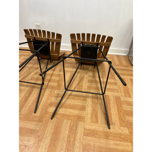 Mid Century Modern Swivel Bar Stools in the Style of Arthur Umanoff- Set of 2 For Sale - Image 12 of 12
