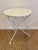 White Iron Pedestal Table For Sale - Image 5 of 7