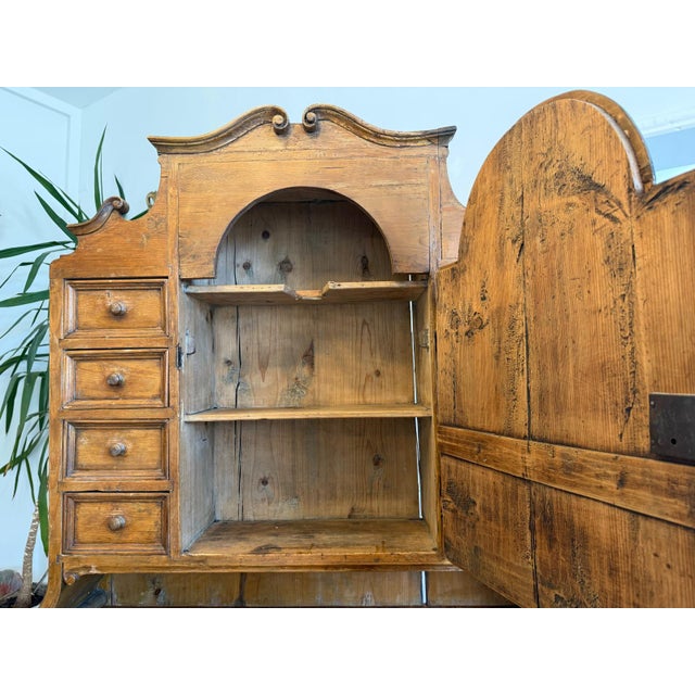 Brown Rustic Bookcase in Natural Wood For Sale - Image 8 of 18