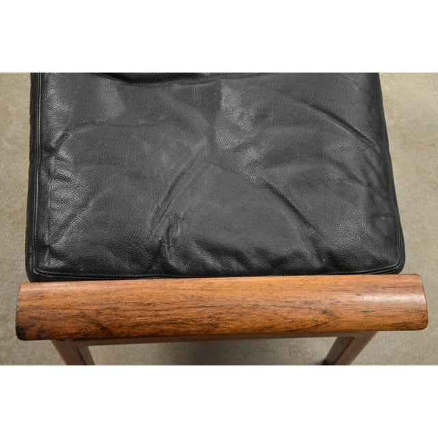 1960s Knut Saeter Black and Rosewood Ottoman For Sale In Boston - Image 6 of 8
