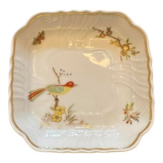 Vintage Richard Ginori Square Bowl in Paradise Pattern For Sale