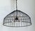 Wood Vintage Monumental Industrial Metal Cage Pendant Light For Sale - Image 7 of 13