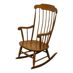 Nichols & Stone Solid Hard Rock Maple Colonial Early American Windsor Rocking Chair
